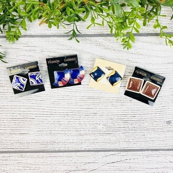 Vintage 80’s/90’s Bundle of 4 Fashion Earrings - Picture 7 of 8